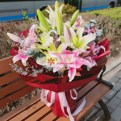 齐齐哈尔8支多头百合，万事如意喜上加喜